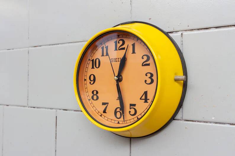 Vintage Seiko wall clock made in Japan