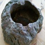 Ashtray in petrified wood
