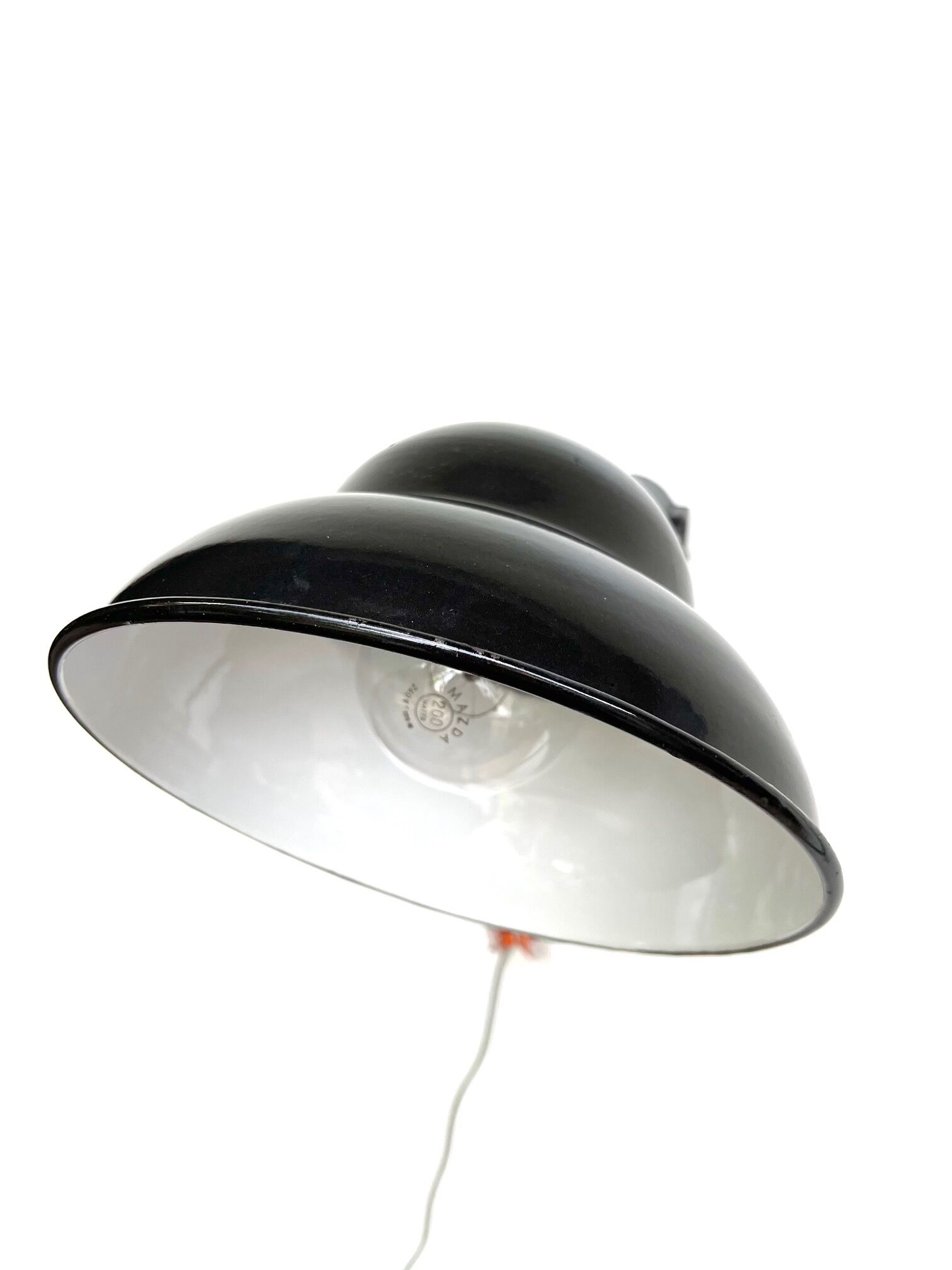 BLACK ENAMELLED TOLE WALL LAMP 1940 LEGRAND Ø 25 CM