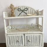80s rattan shelf