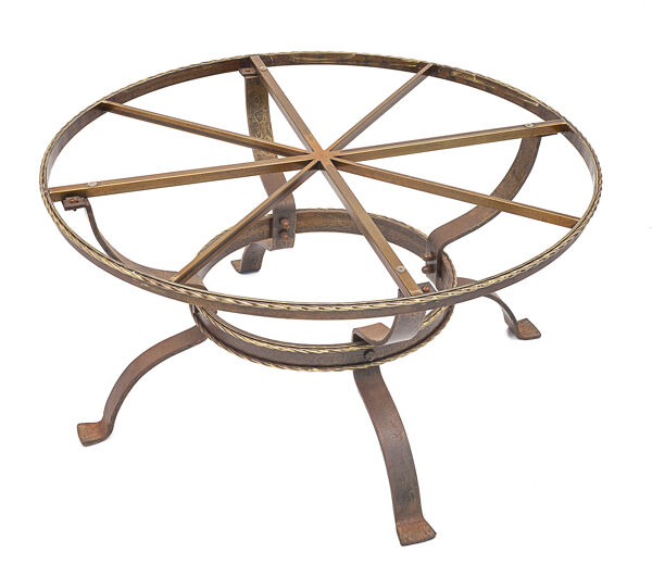 Table ronde fer forgé onyx, 1950