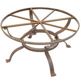 Table ronde fer forgé onyx, 1950