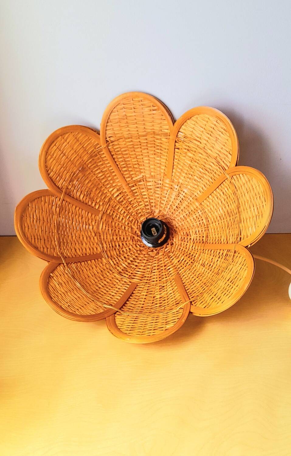 Rattan flower suspension 1960