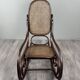 Curved wooden rocking chair in Thonet style, 20th century