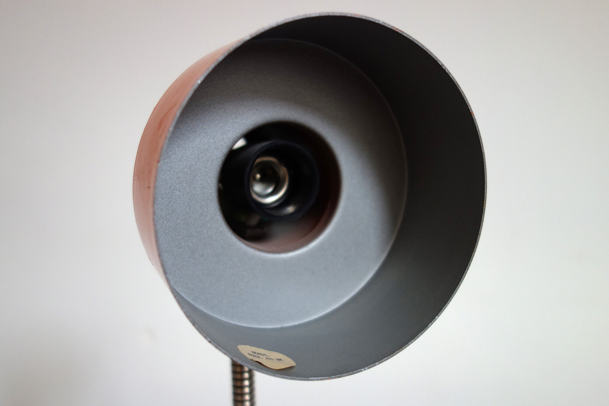Orange metal lamp 70s
