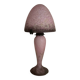 Mushroom lamp Le Verre Français in pink marbled glass