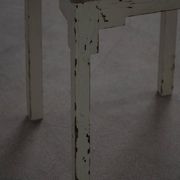 A pair of antique Danish stools, seats in lambswool, late 19th century.