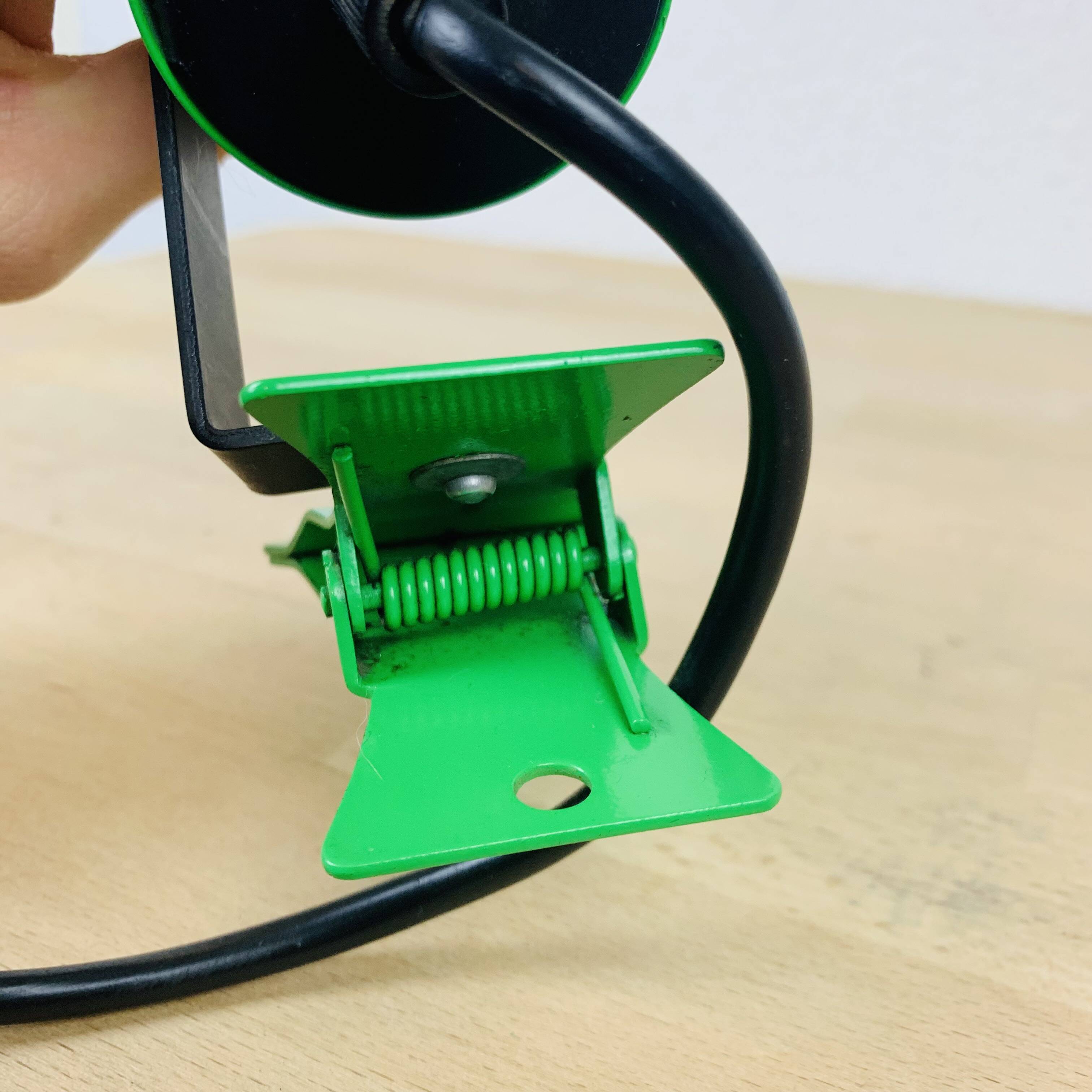 70s green clamp spot light
