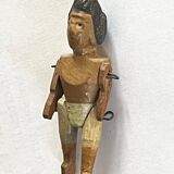 Painted wooden Indian figure, French brand Radiguet, vintage toy.