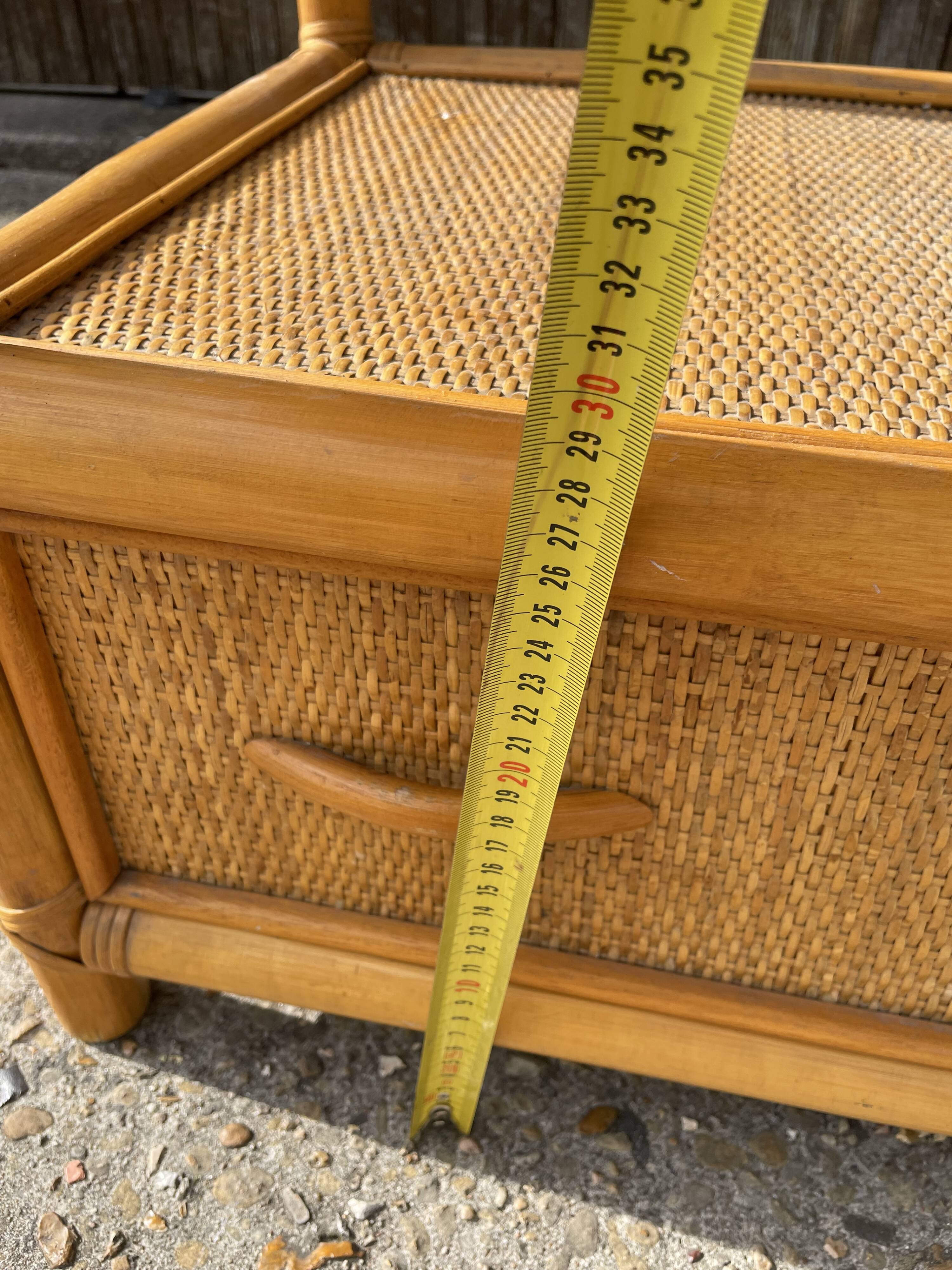 Low rattan furniture