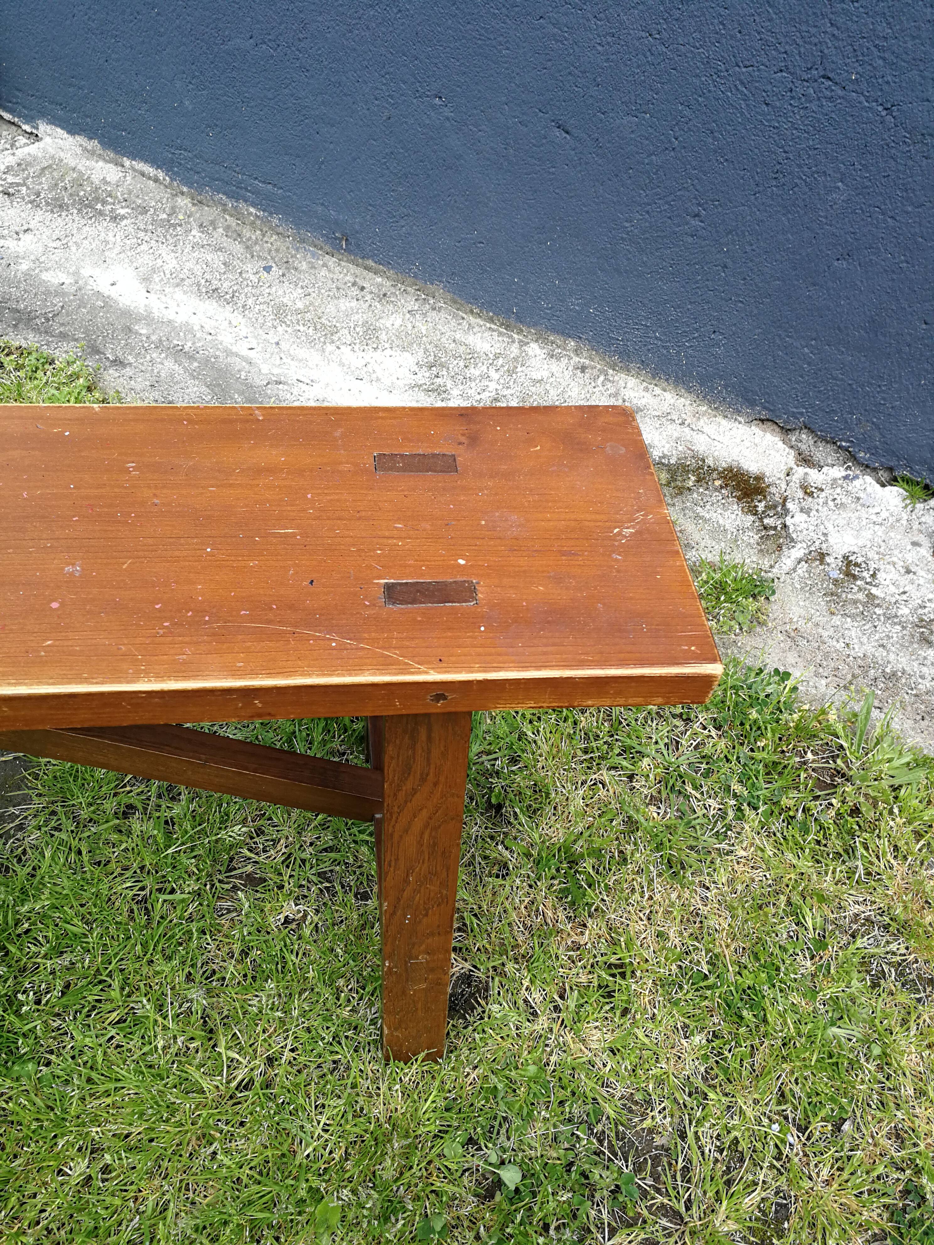 Rustic wooden bench 70's