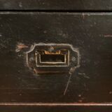 Teak officer's chest of drawers