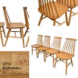 Scandinavian chairs Pinnstol ZPM Radomsko 1950