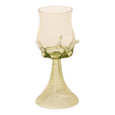 Pair of blown wine goblets - Claws