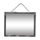 Barber mirror with chain.