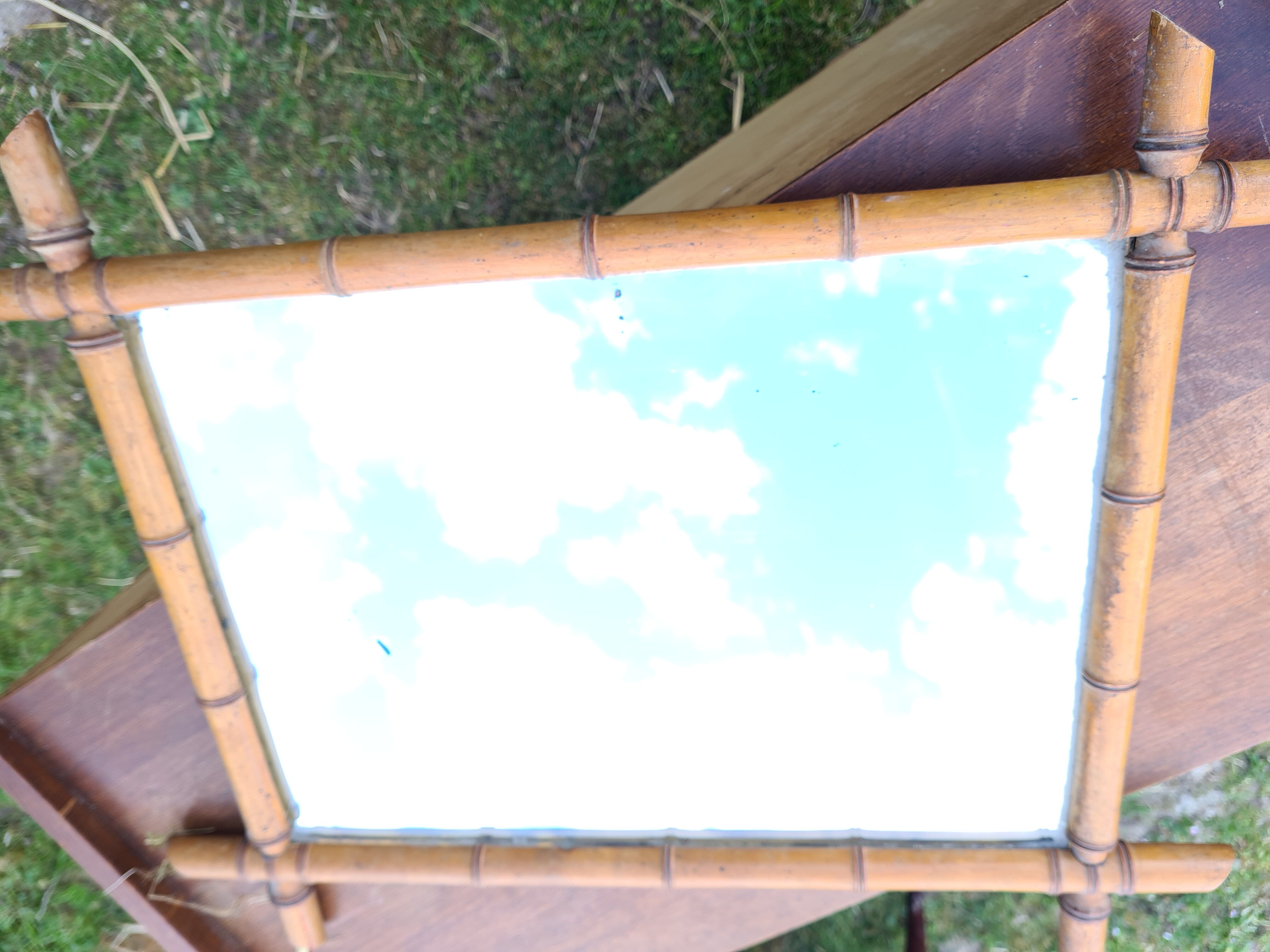 Ancient bamboo mirror 52x63cm