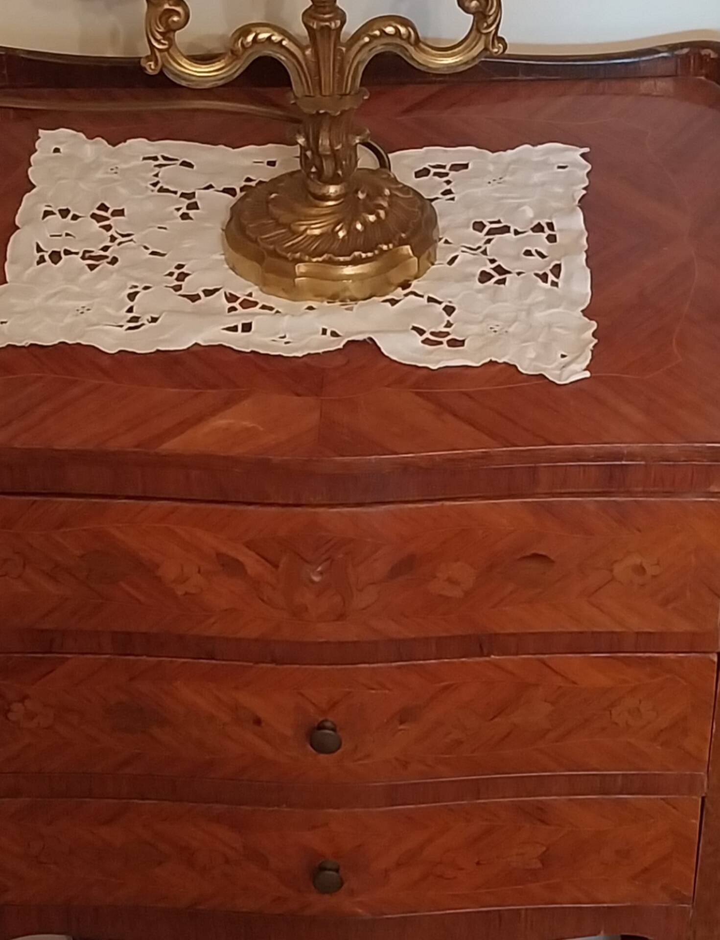 Set of 2 Louis XV style bedside tables.