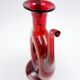 Vintage red blown glass carafe "Anneau"