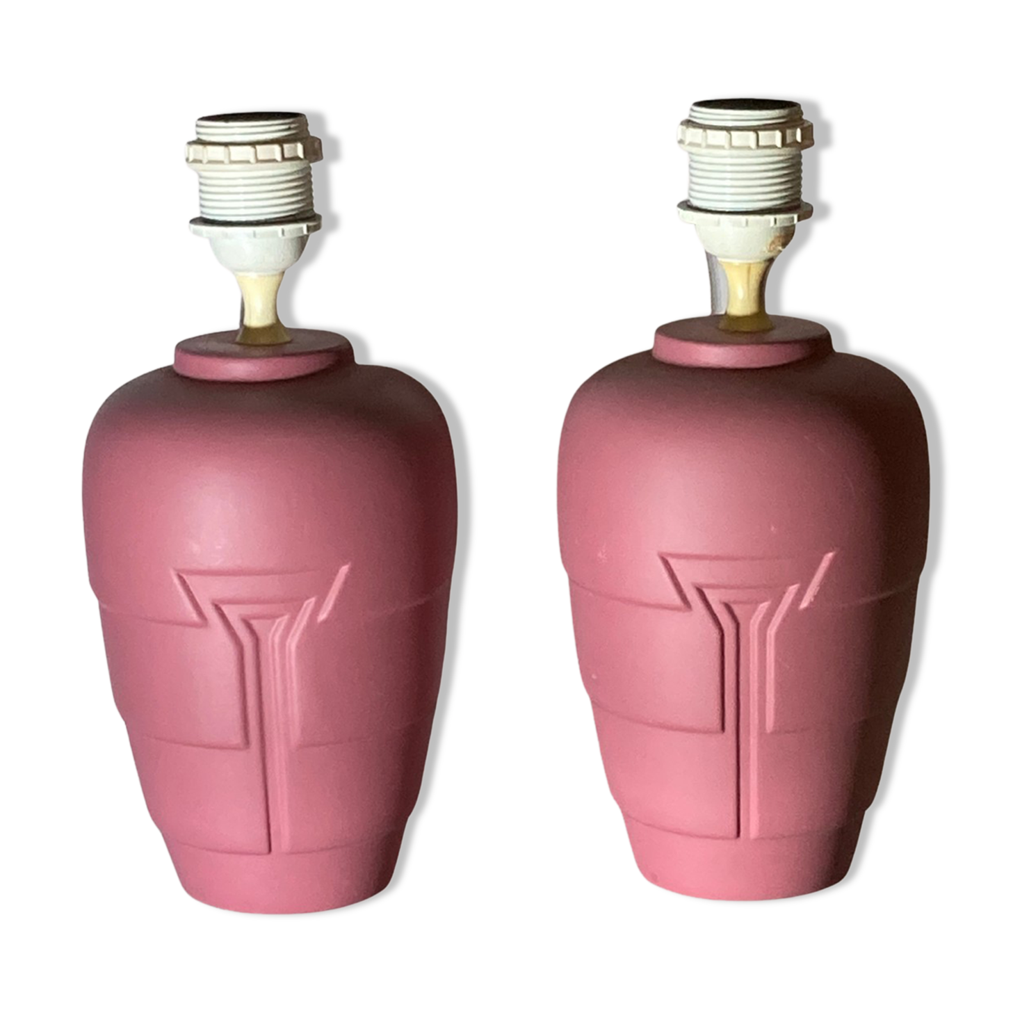 Dutch Palm beach Art Deco style Memphis ceramic vases, ca 1980