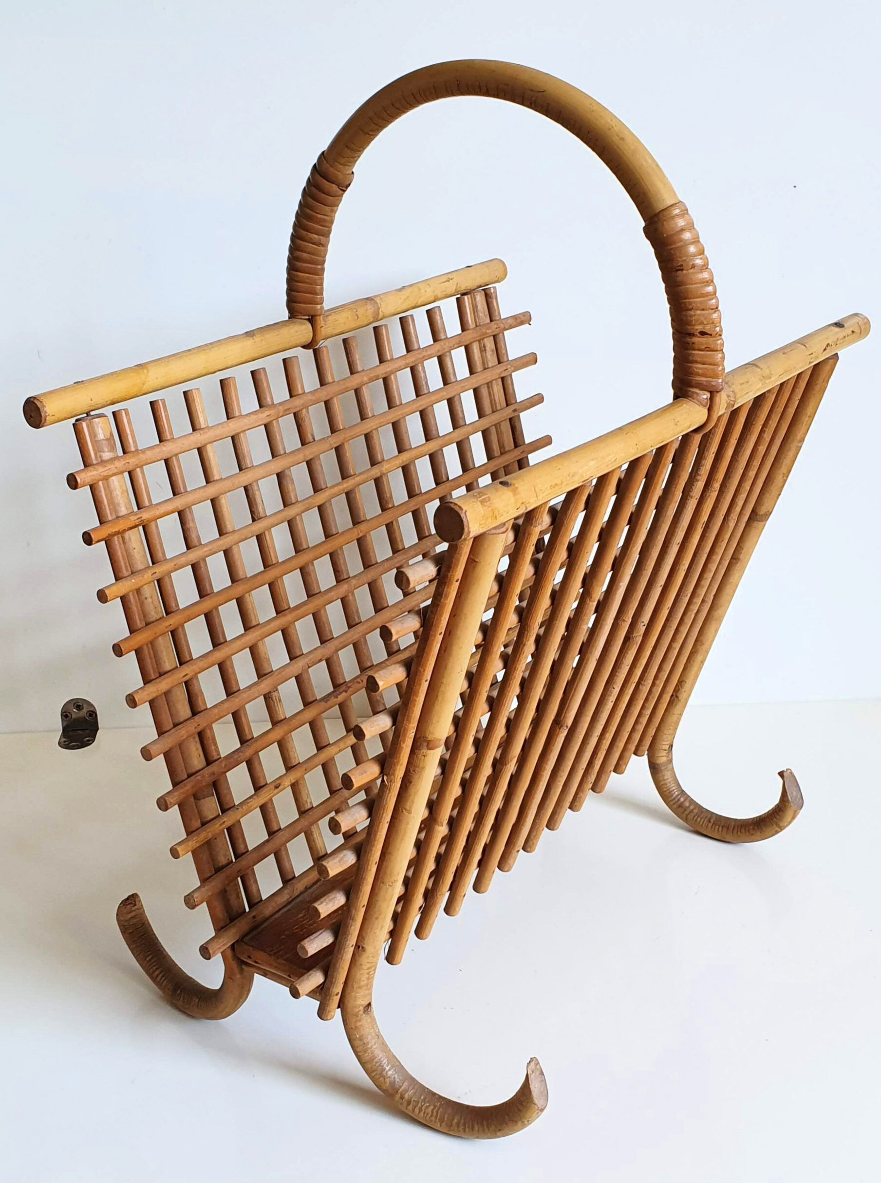 Rattan magazine door from the 60s/70s