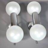 Space Age Wall Lights in Chrome by Motoko Ishii for Staff, 1970s