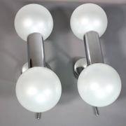 Space Age Wall Lights in Chrome by Motoko Ishii for Staff, 1970s