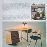 Bureau design Claude Vassal édition 1955 vintage