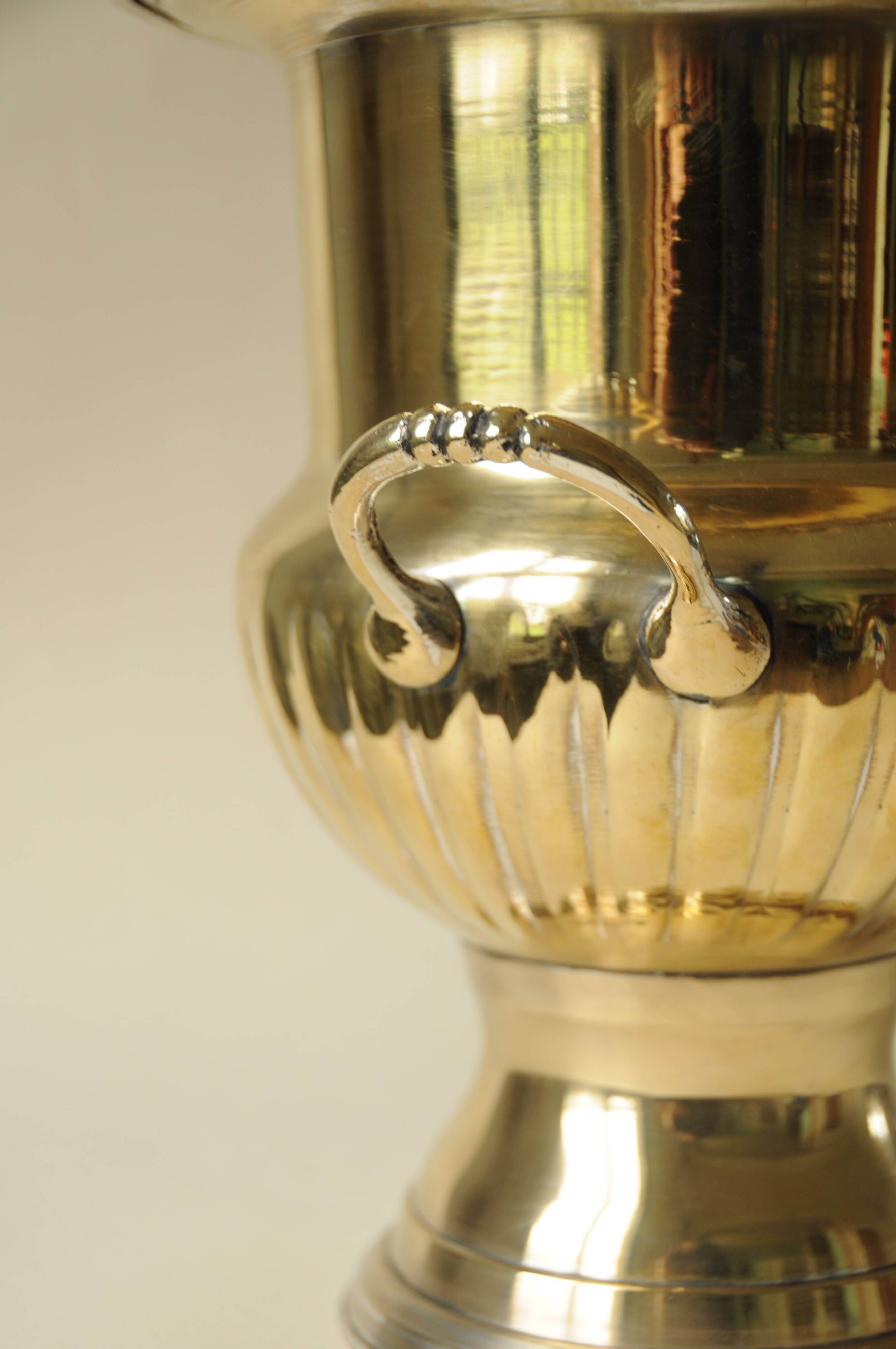 Champagne Bucket on Stand in Brass Médicis Vase Design