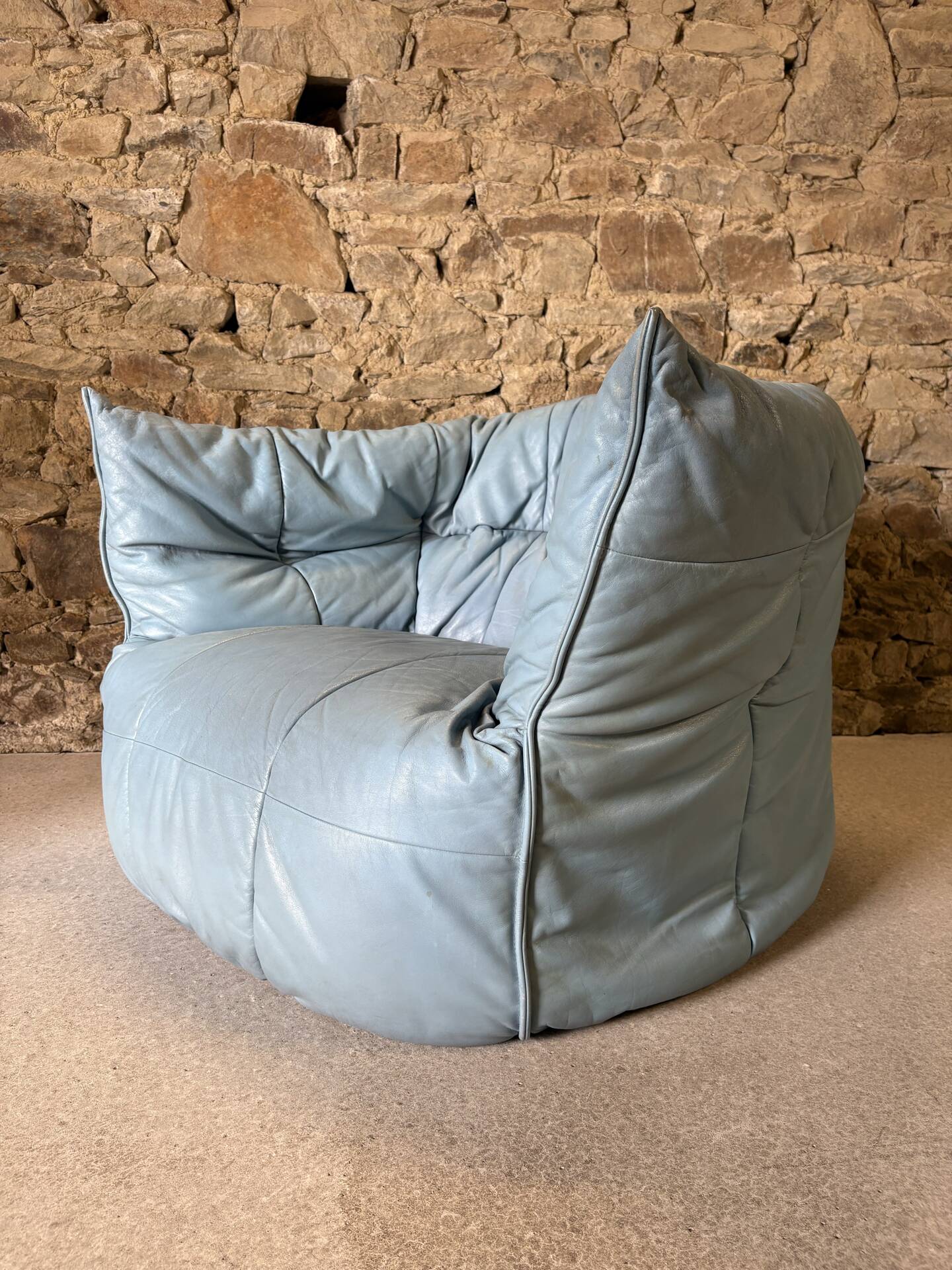 Brigantin leather armchair by Michel Ducaroy for Ligne Roset, 1980
