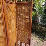 Wooden and cane screen