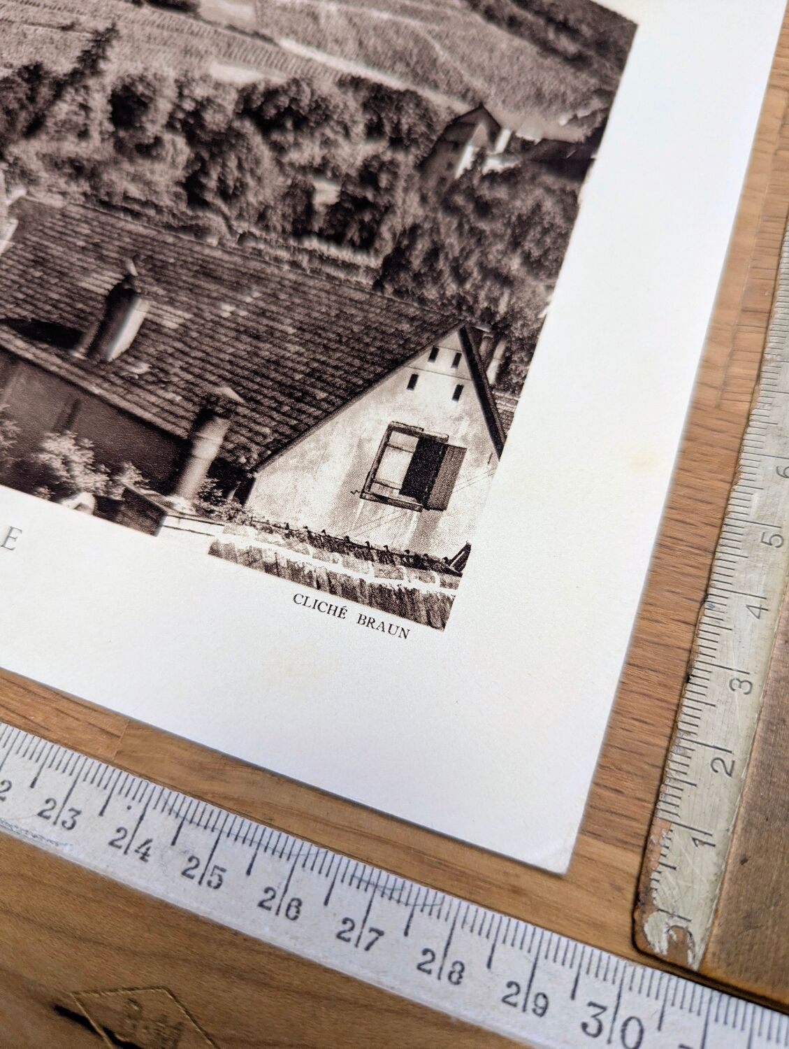 Ribeauvillé, Alsace, photo plate printed in 1942.
