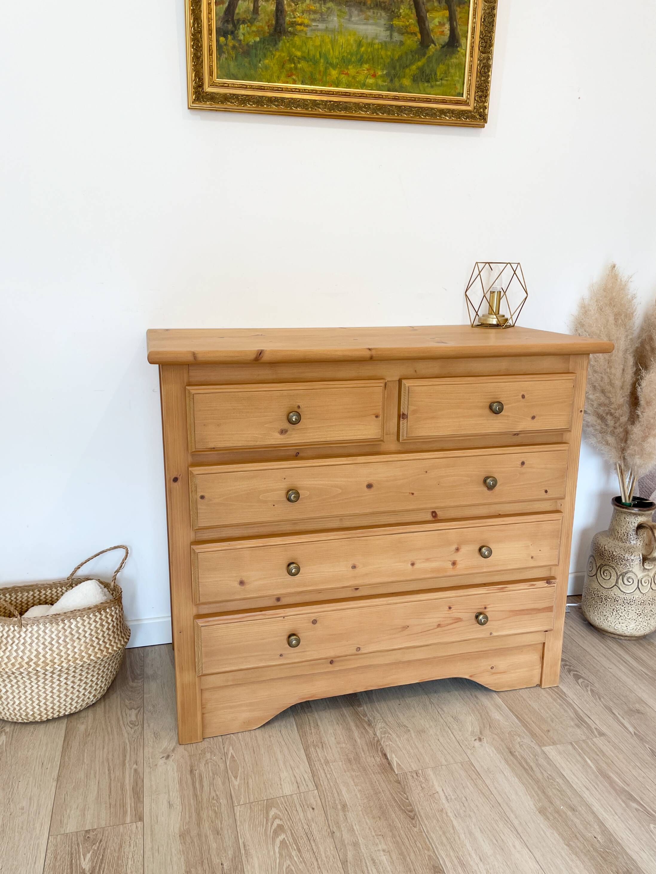 Commode en pin massif - esprit campagne chic