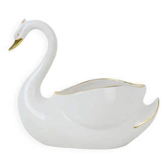Vintage Porcelain Swan Flower Pot Hollywood Regency Made in Italy