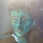 20th Oil School on Canvas Portrait of Man in the Shadows 62 X 50