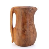 Sculptural wooden pitcher, 60s