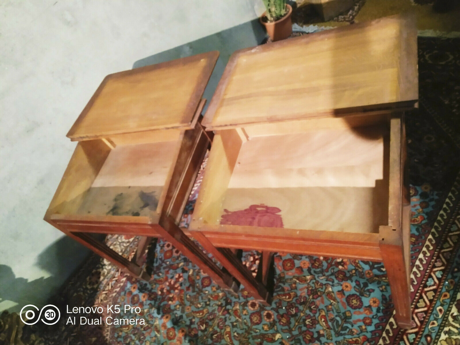 Pair of vintage school desks Hachette Messengers