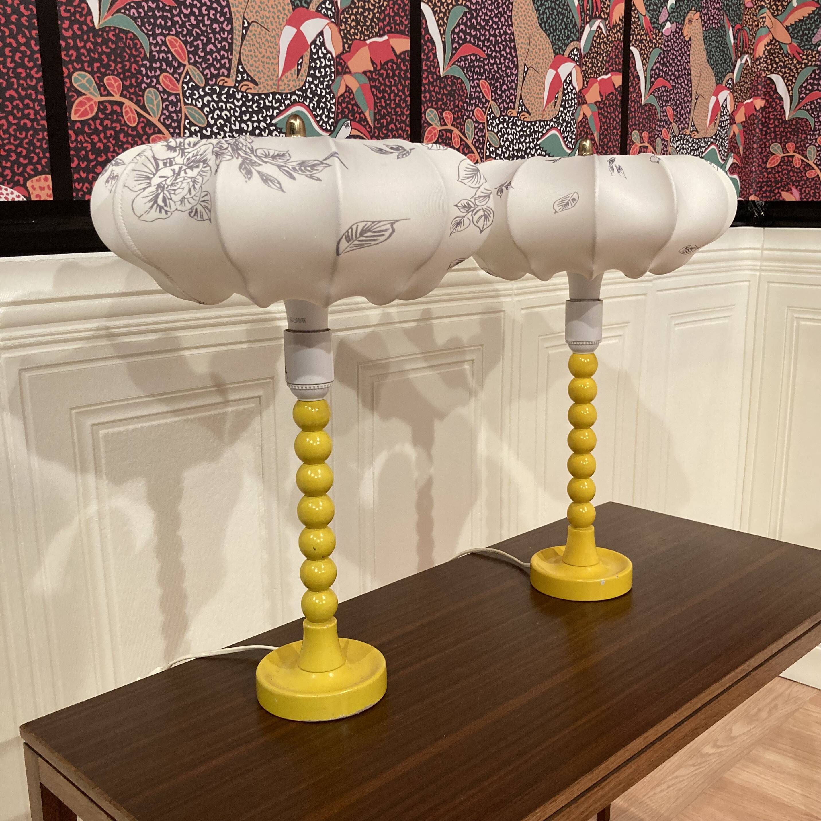 Pair of Scandinavian design lamps from the 1960s.