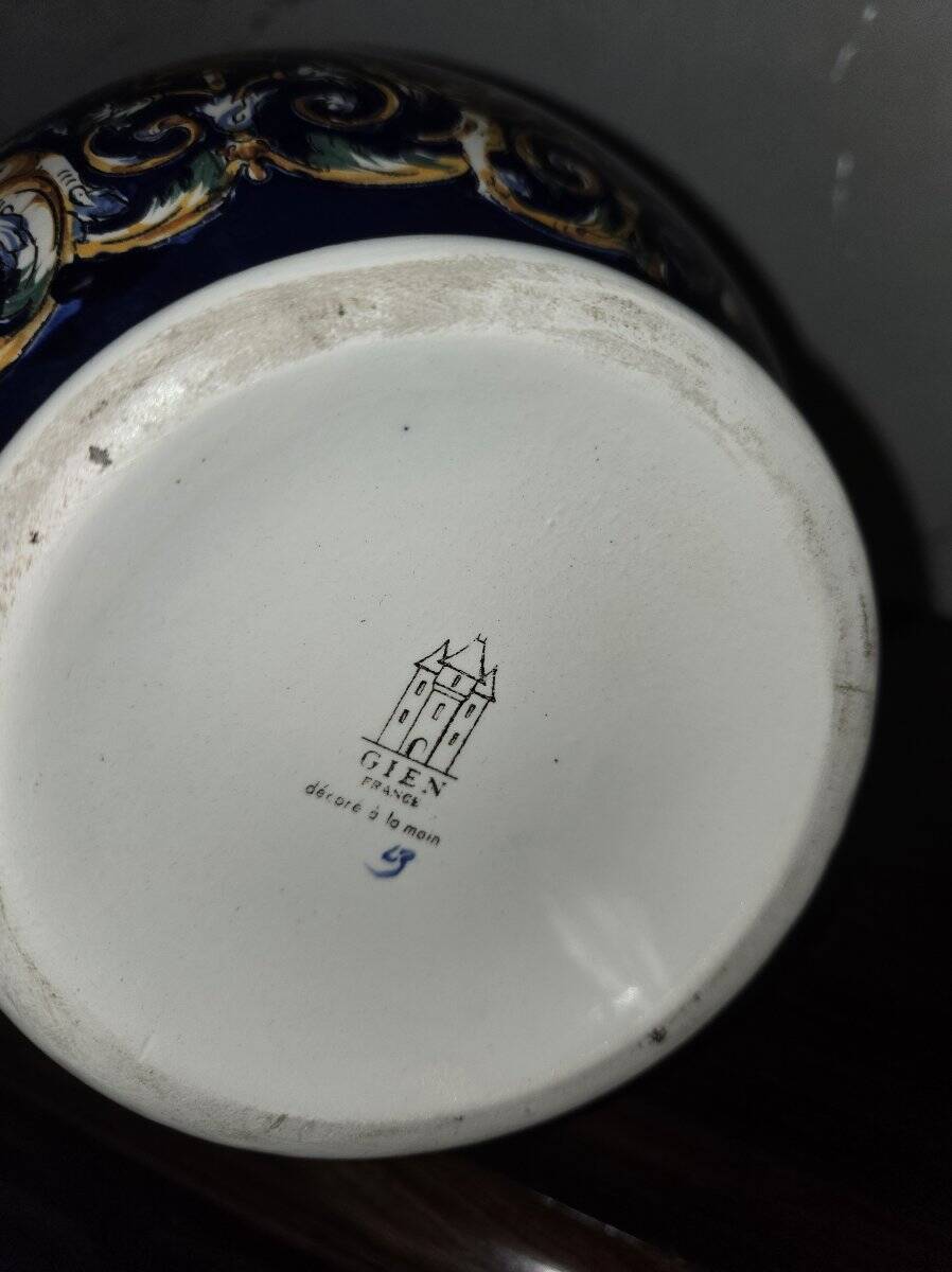 Large jug / decorative pitcher in earthenware – Gien France