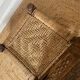 Traditional Indian low chair made of wood and rope.