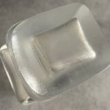 Vase in thick glass with frosted effect stamped by claus josef riedel