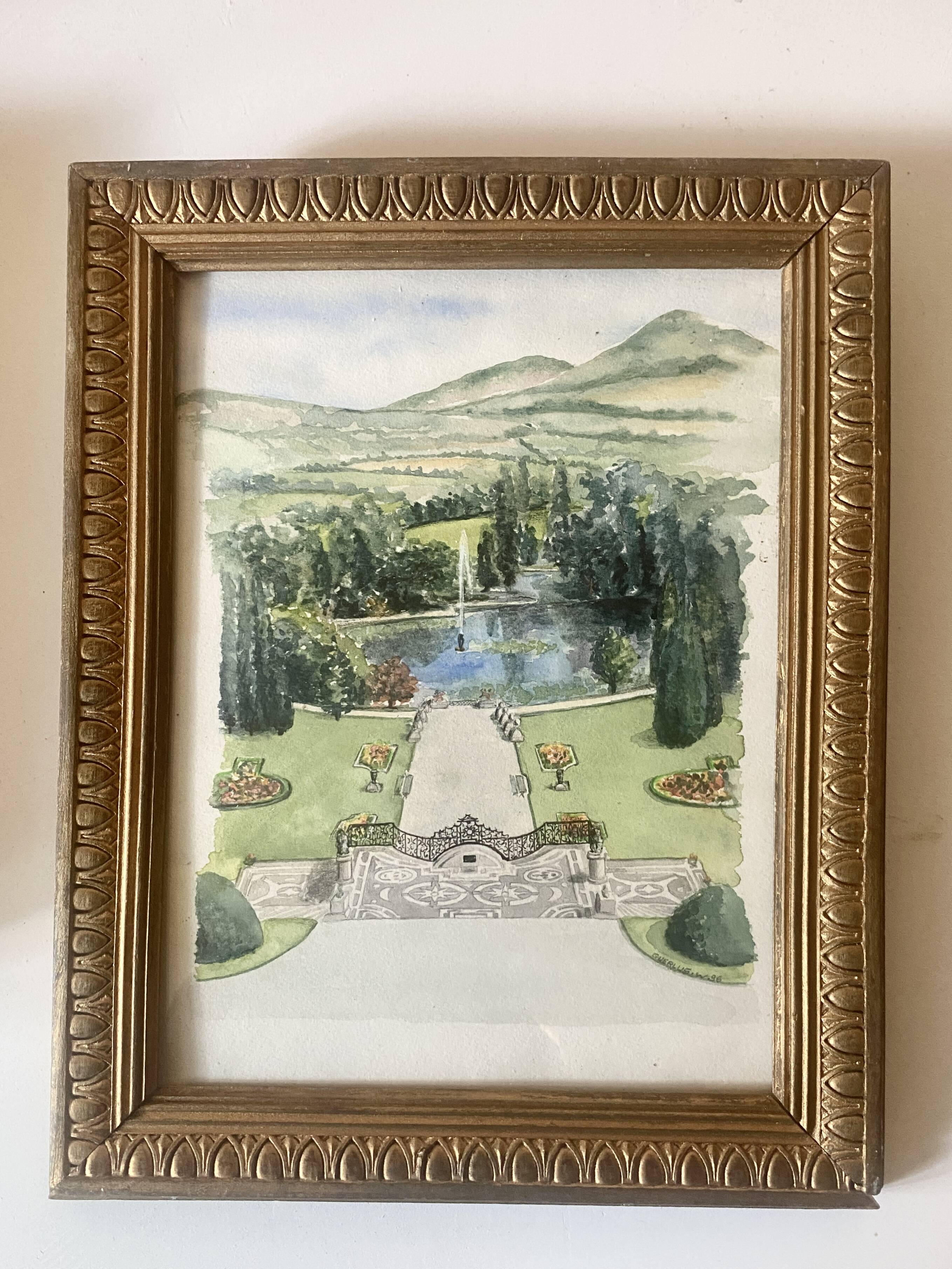 Illustration of a "French garden" under glass