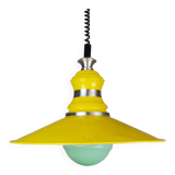 Large Industrial style yellow and green pull down hanging lamp