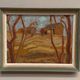 Original Swedish Oil on Panel – "Autumn Landscape" – Signed – Vintage and Framed – 46 × 36 cm (18.1" × 14.2")