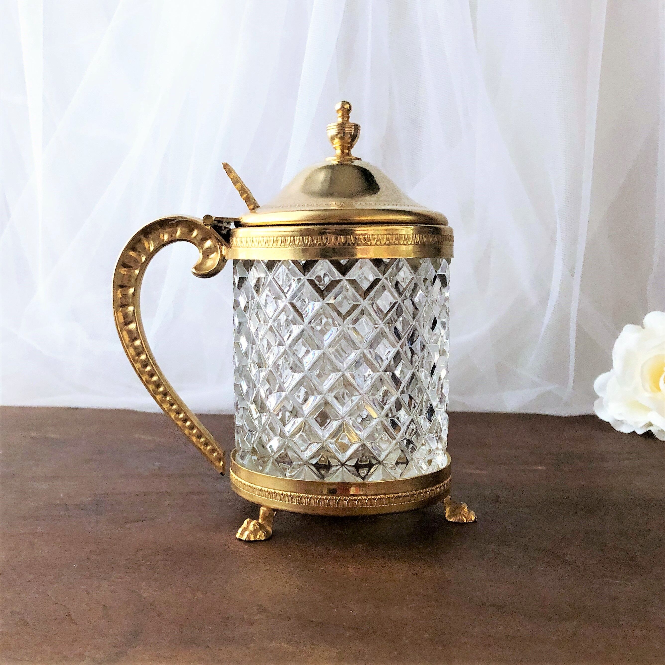 Candy box glass and brass