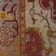 Vintage Red and Pink Turkish Oushak Rug - Kitchen Rug 3'5" X 7'4"
