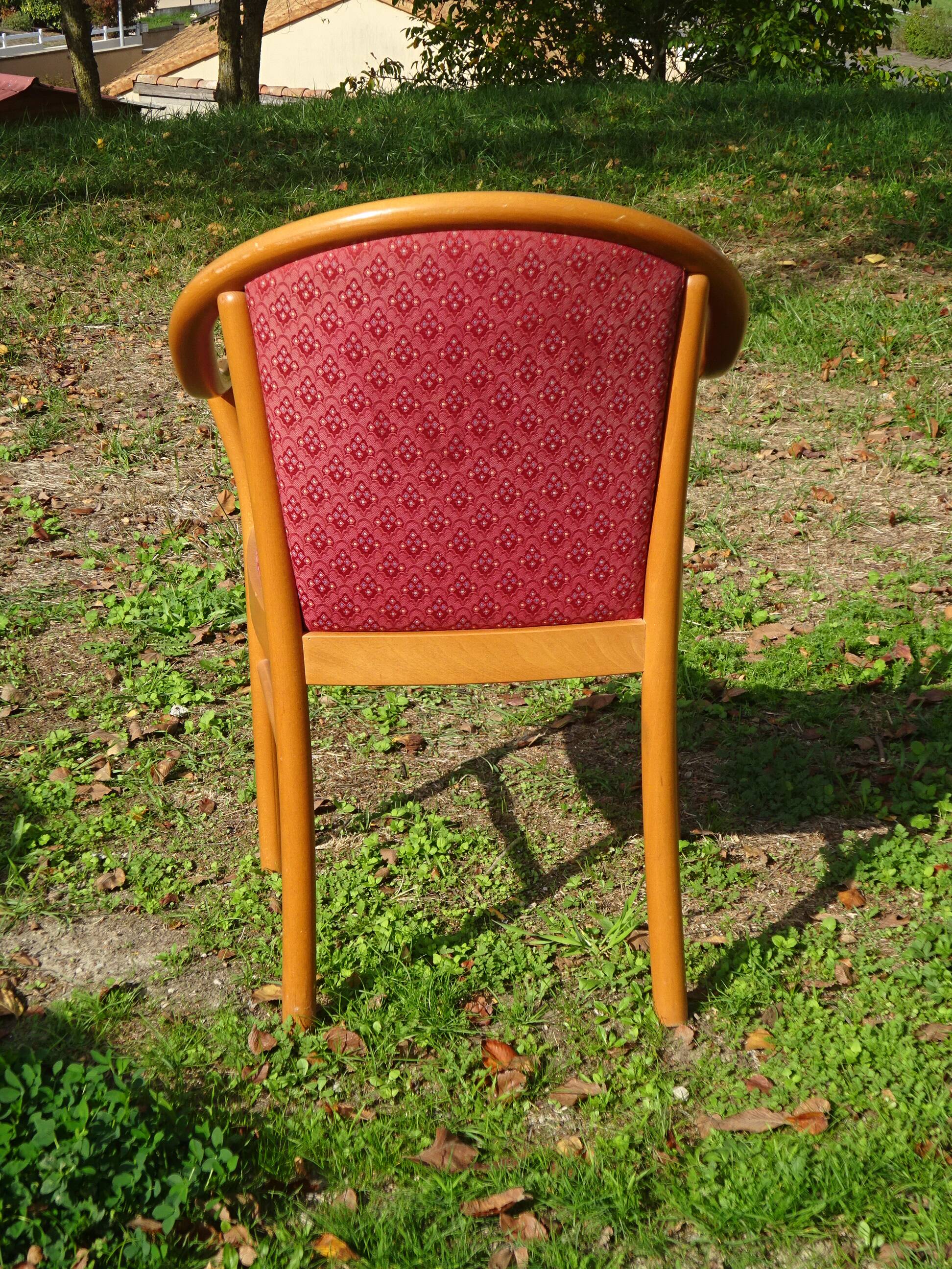 Beech and fabric chair