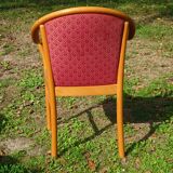 Beech and fabric chair