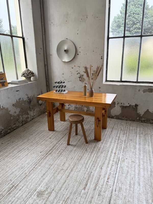Table de ferme, mobilier de montagne, années 50