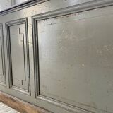 XXL walnut trade counter with multiple drawers