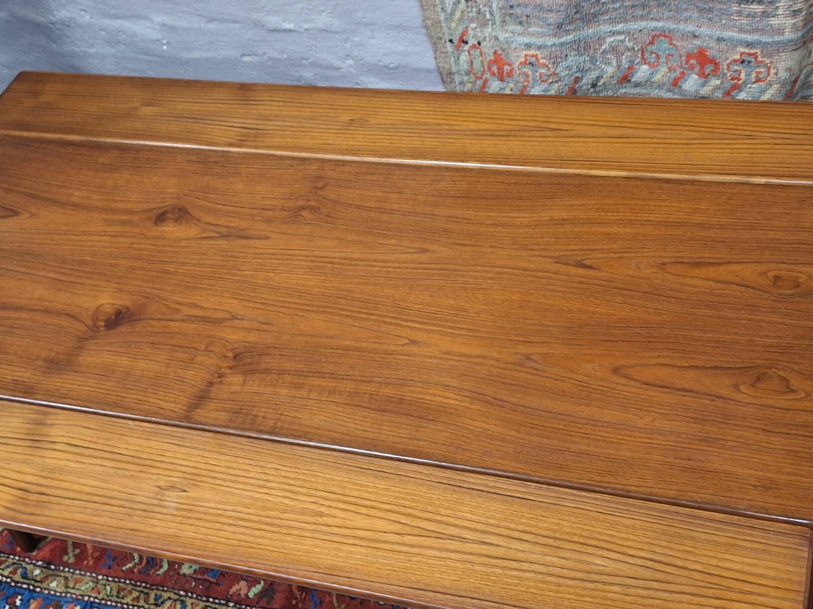 Metamorphic dining / coffee table in teak by Kai Kristiansen, Denmark 1960s